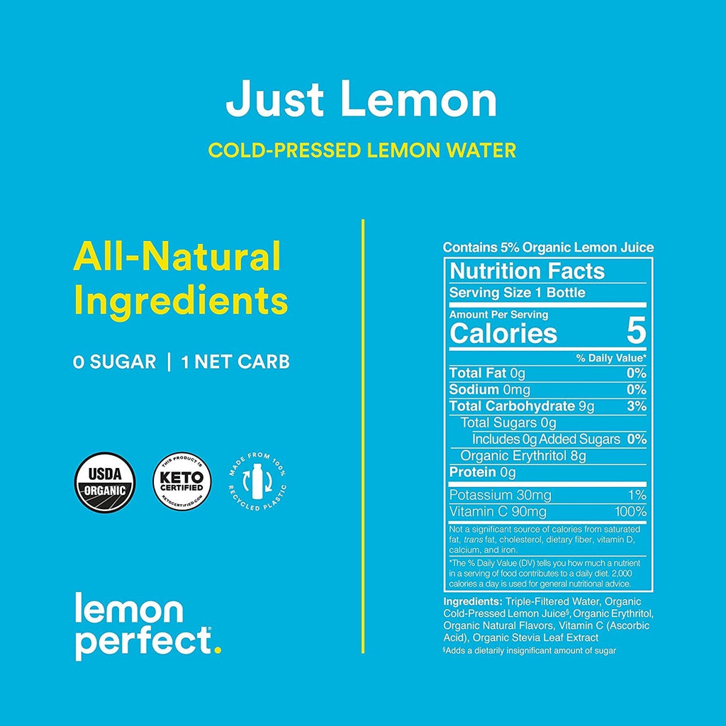 Organic Cold-Pressed Lemon Water
