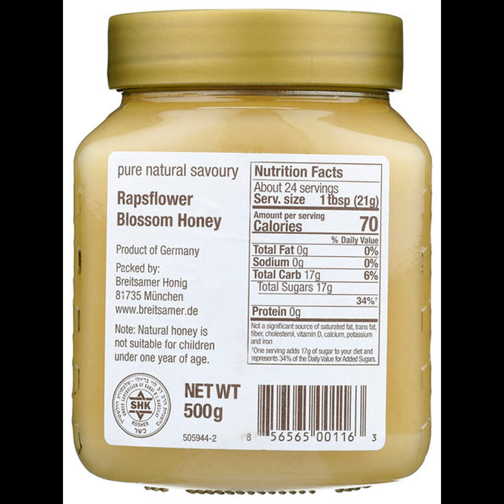 Creamy Rapsflower Raw Honey