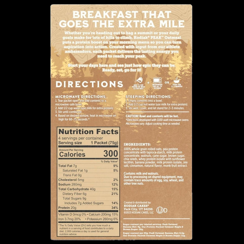 Banana Nut Oatmeal Packets (4 CT)