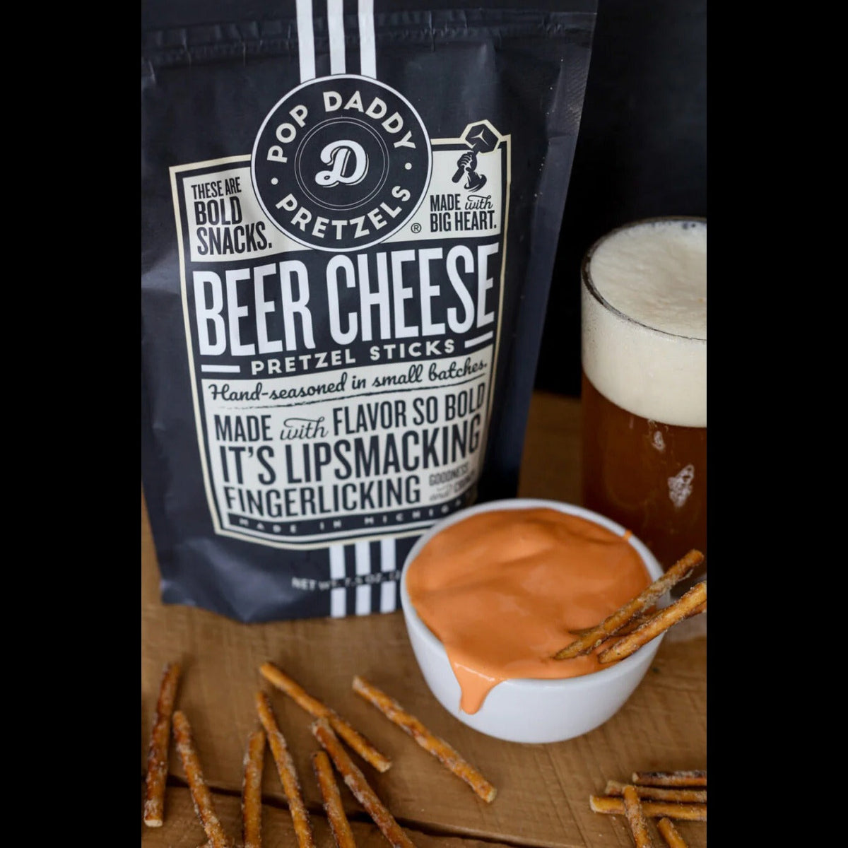 Beer Cheese Pretzel Sticks