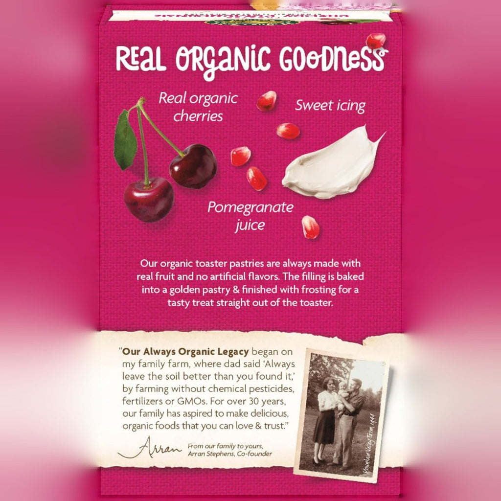 Organic Frosted Cherry Pomegranate Toaster Pastries