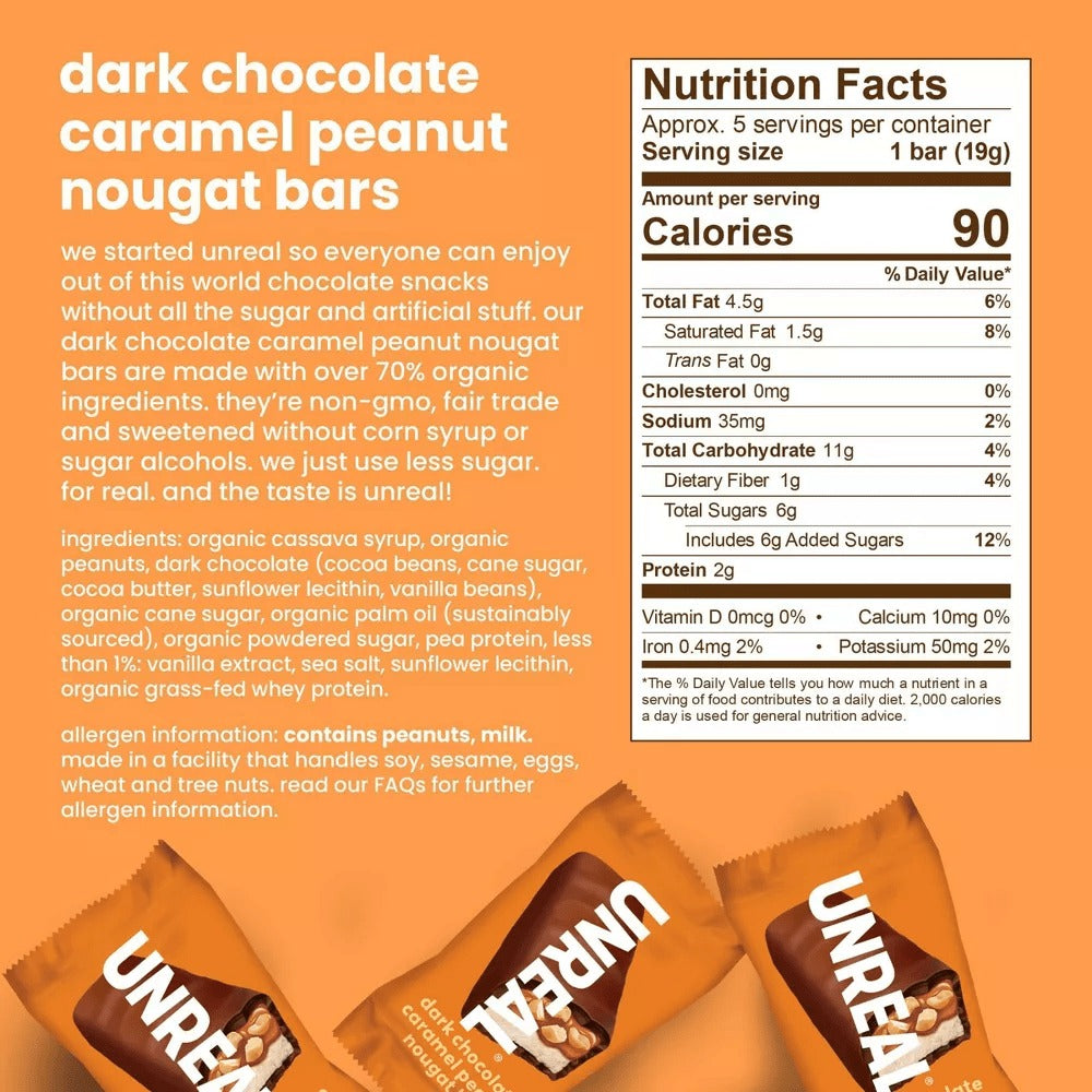 Dark Chocolate Caramel Peanut Nougat Bars