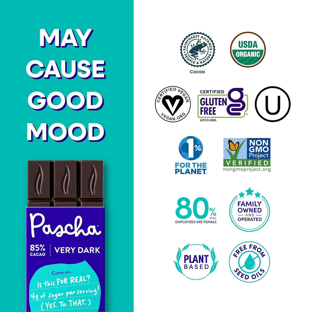 Organic Dark Chocolate Bar 85% Cacao