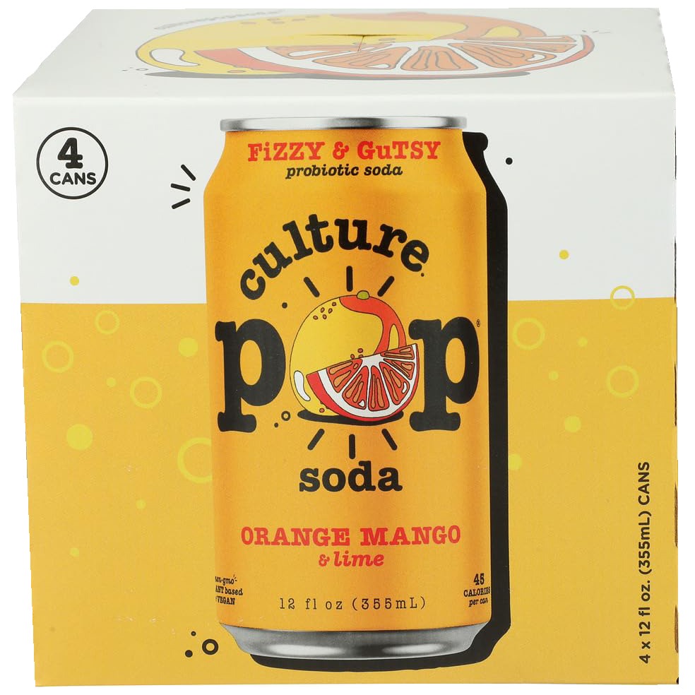 Soda Probiotic Orange Mango Lime (4 Pack)