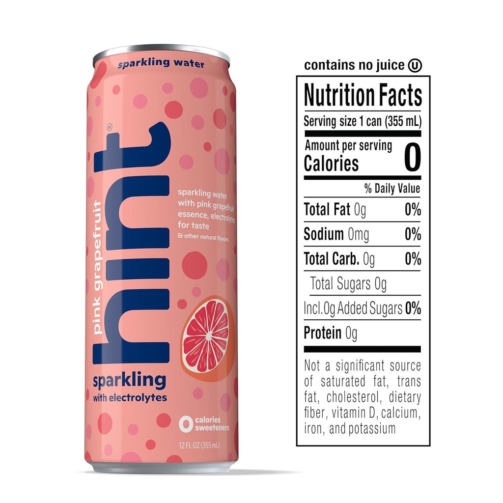 Electrolyte Sparkling Water - Pink Grapefruit (12 Pack)