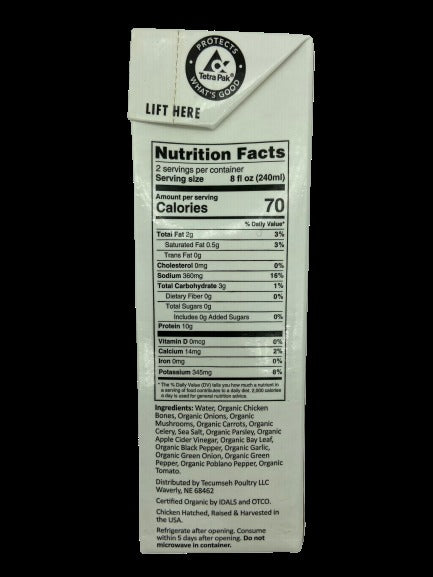Organic Mushroom Chicken Bone Broth