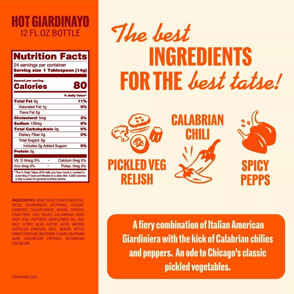 Hot Giardinayo Sando Sauce