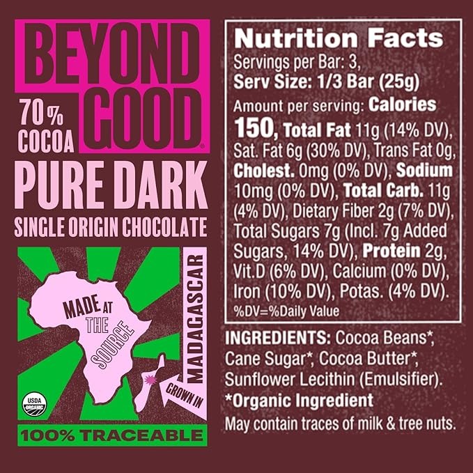 Madagascar 80% Dark Chocolate Bar