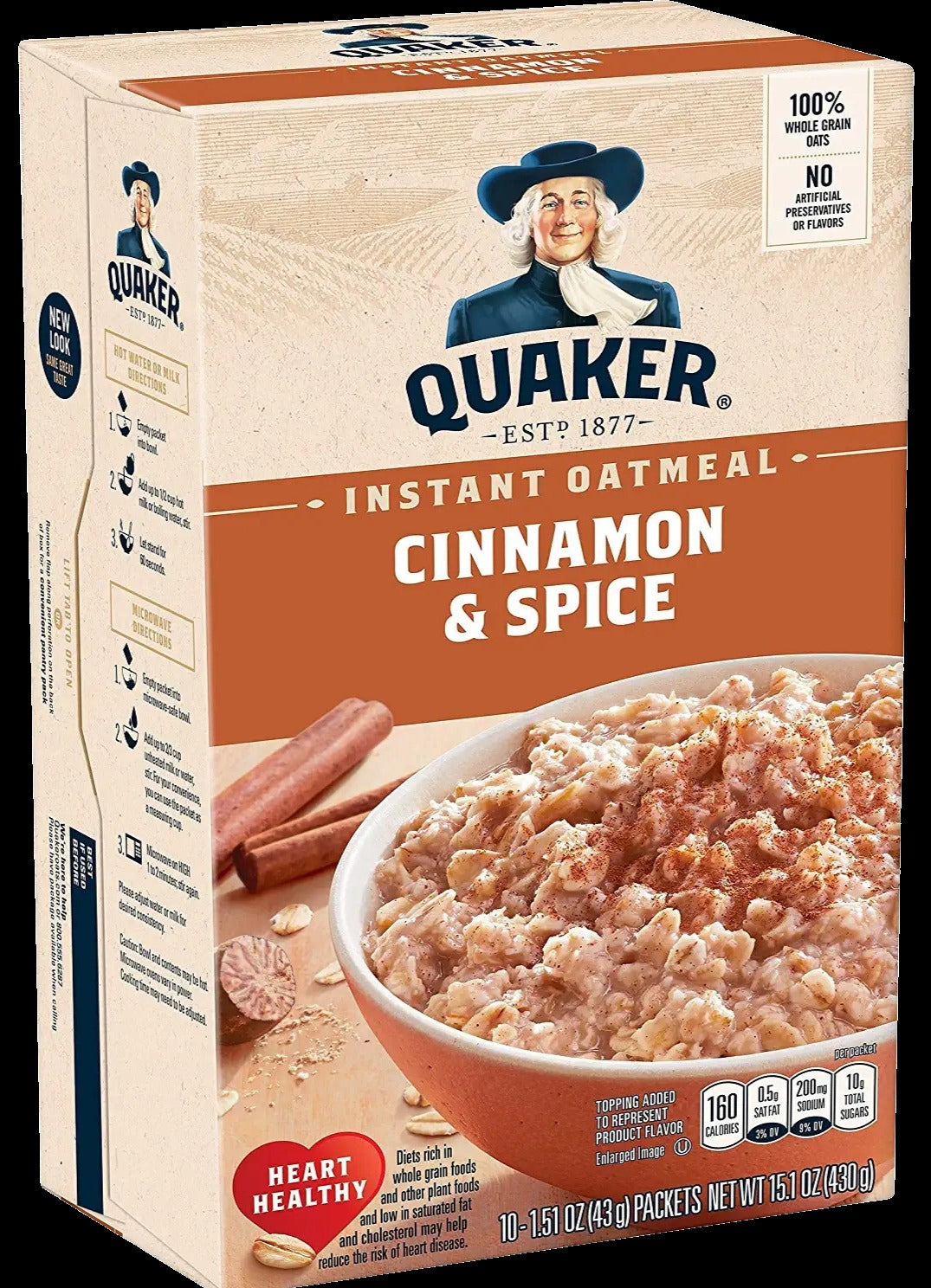 Instant Quaker Oats Cinnamon And Spice (12 Packets)