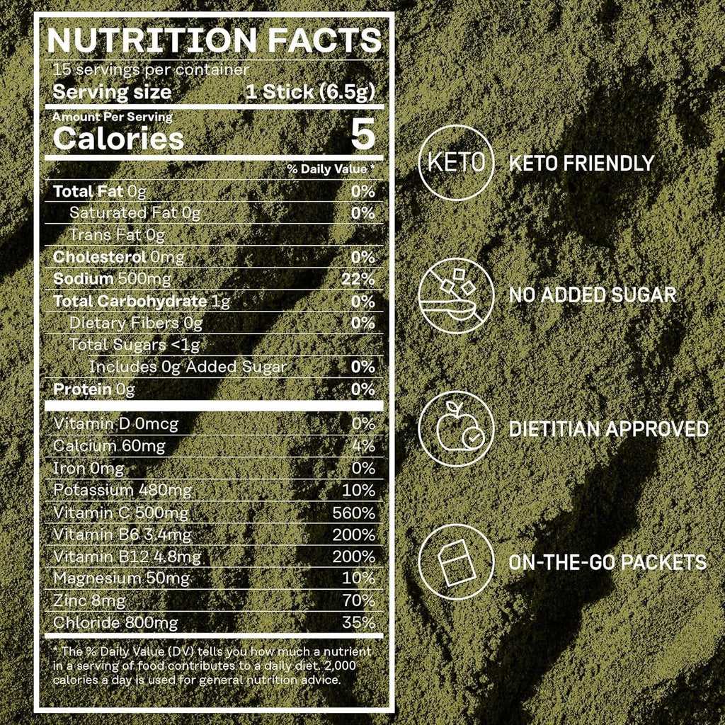 Hydration Boost Electrolyte Powder - Lemon Lime (15 Packets)