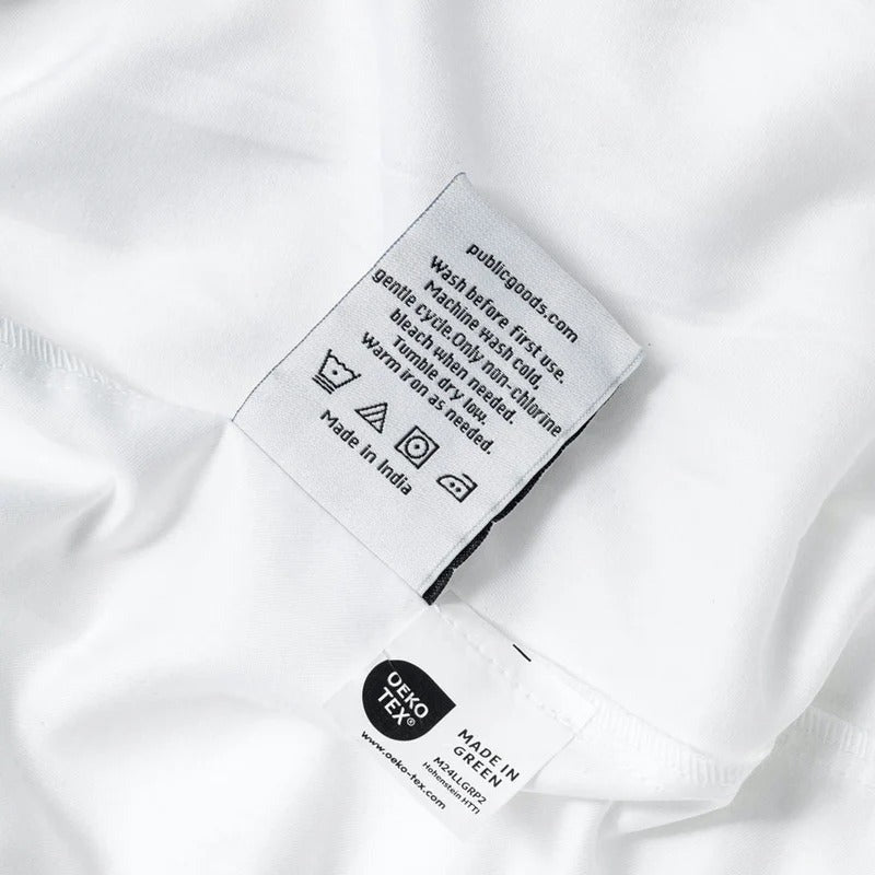 Organic Cotton Standard Pillow Cases - White (Set of 2)