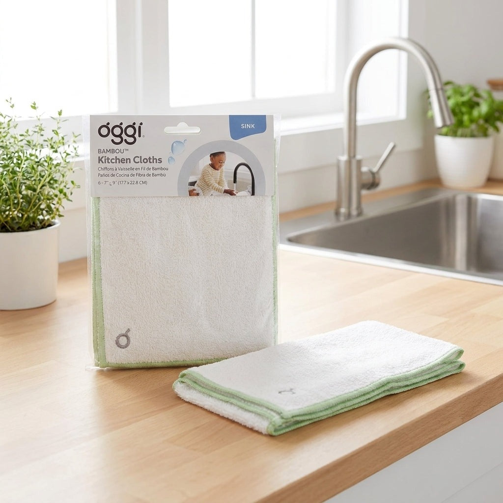 Bamboo Kitchen Cloths - Sage (6 CT)