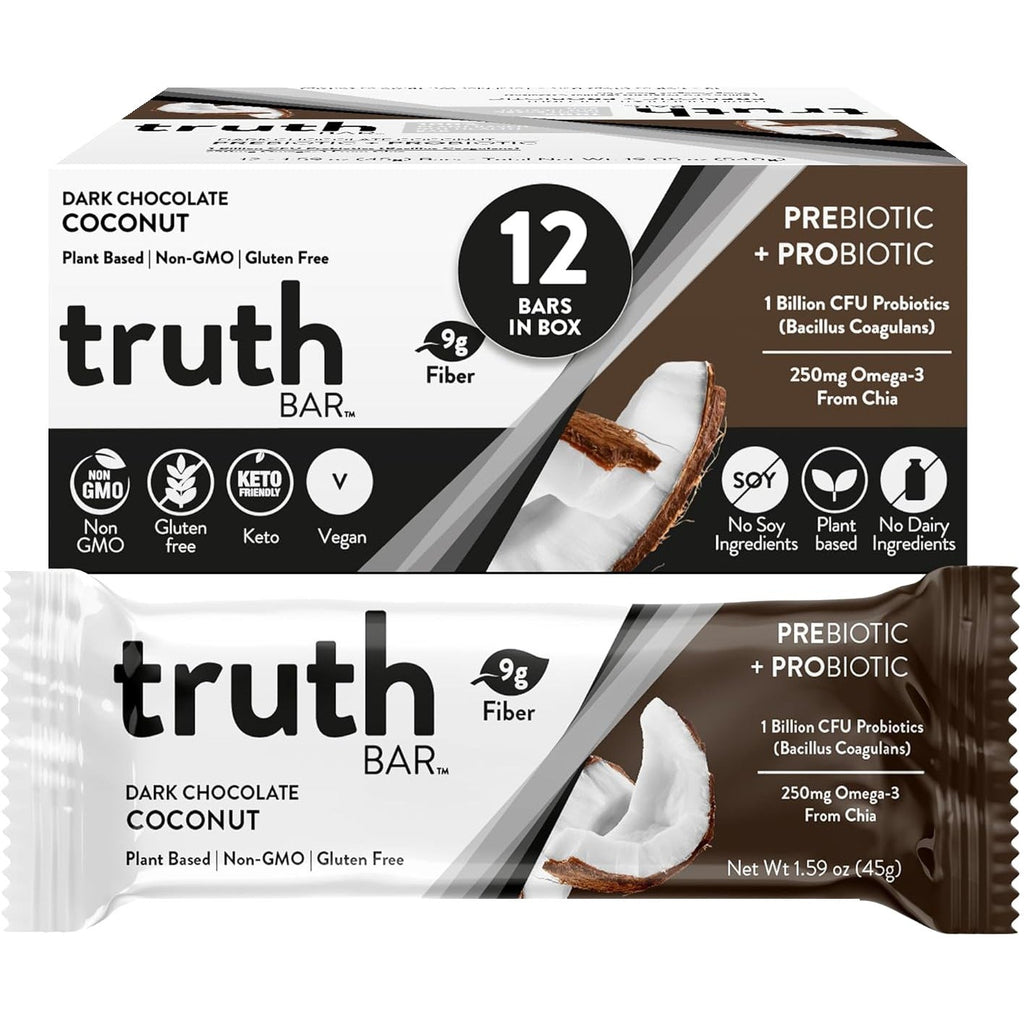 Dark Chocolate Coconut Prebiotic Keto Bar (12 CT)