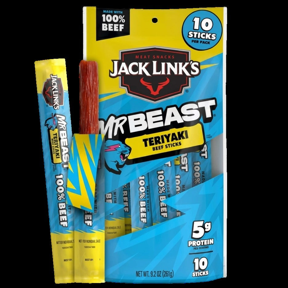Mr Beast Teriyaki Flavor Beef Sticks