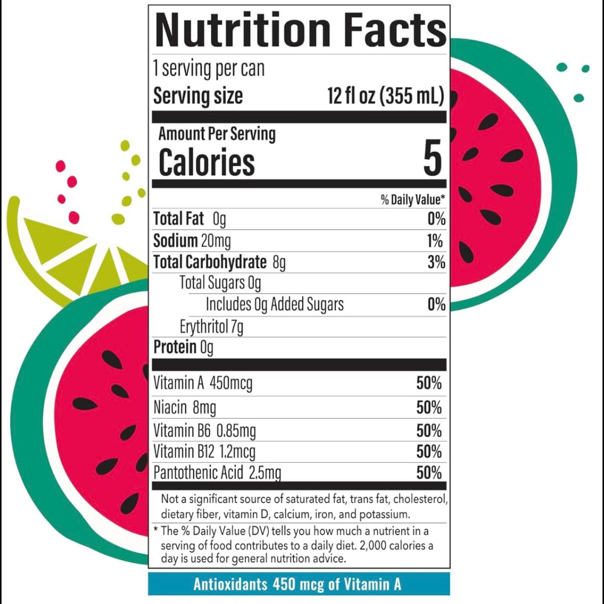 Watermelon Lime Sparkling Water (6 Pack)
