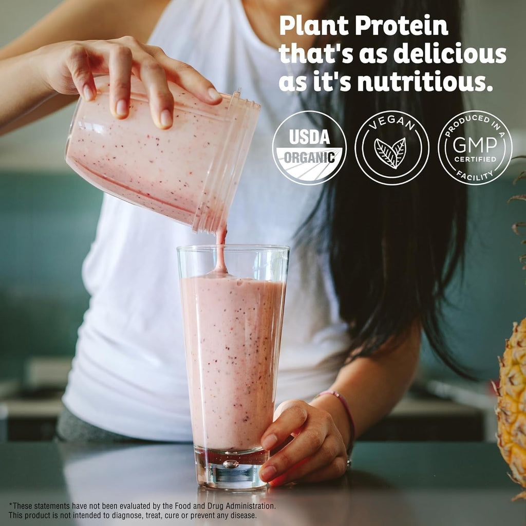 Organic Plant Based Protein Powder - Unflavored & Unsweetened