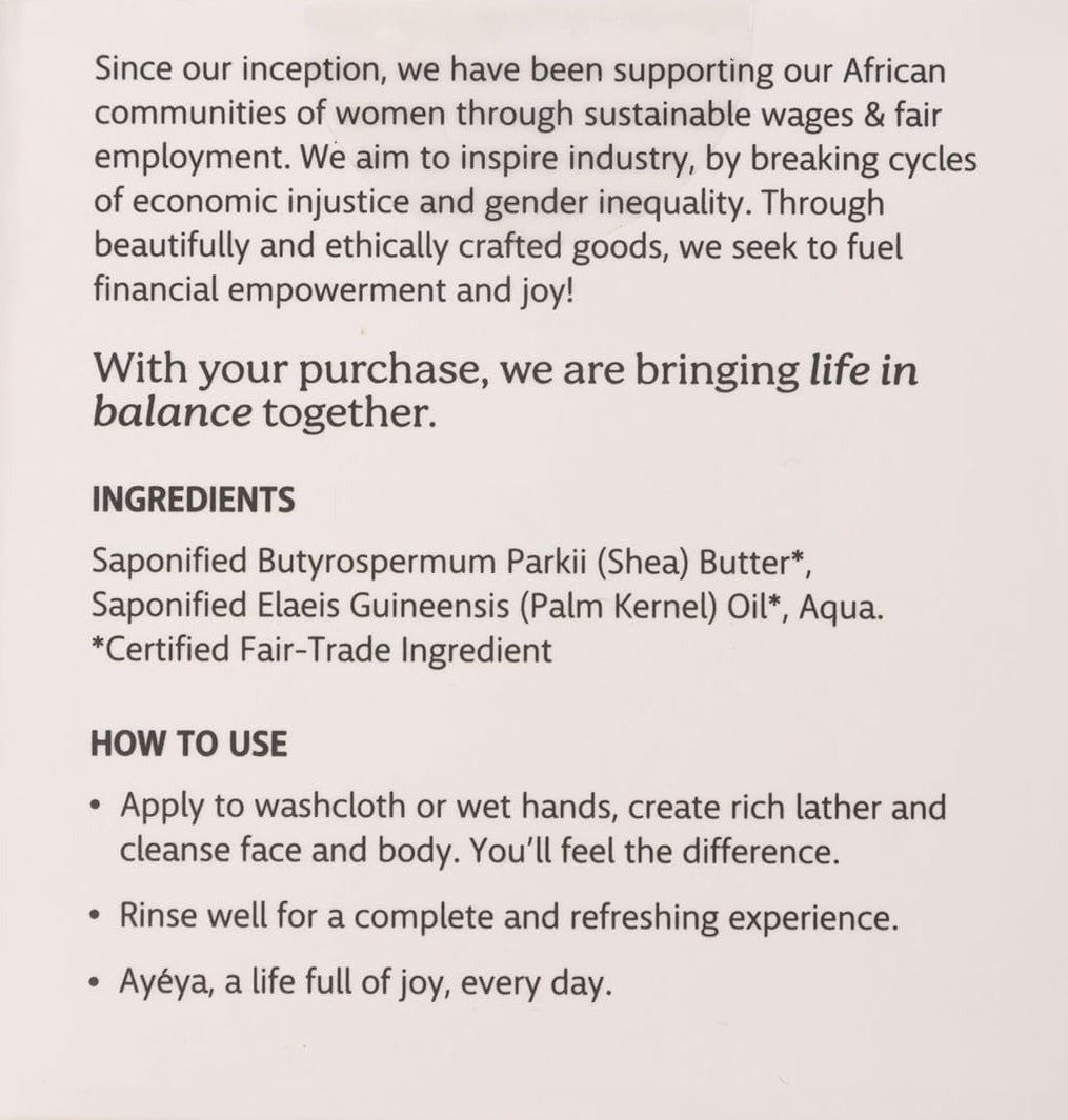 Traditional African Black Soap Bar - Gratitude