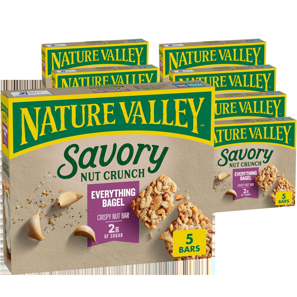 Savory Nut Crunch Bar - Everything Bagel (8 Pack)