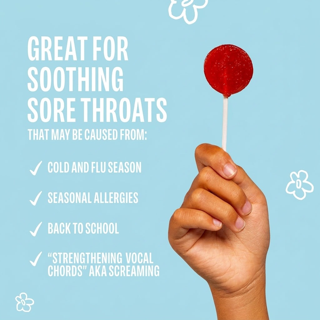 Organic Lollipops for Kids Sore Throat -Variety Pack (40 CT)