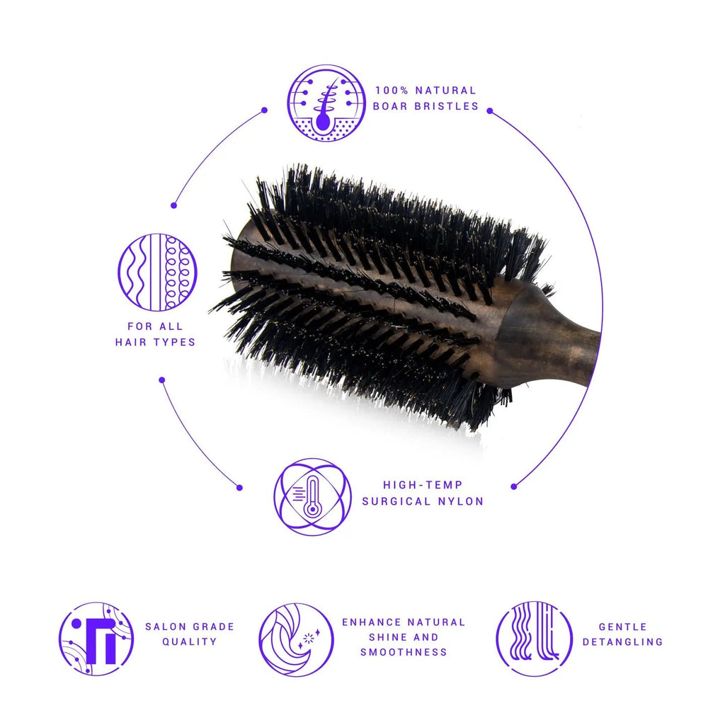 75mm Professional Round Brush with Premium Boar Bristle