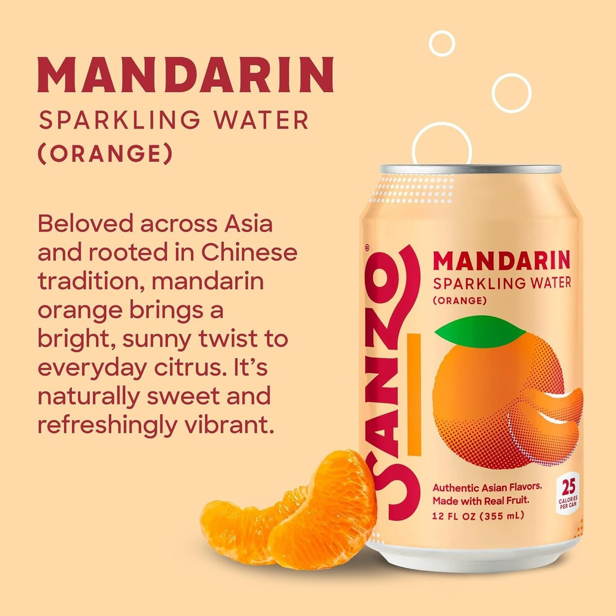 Mandarin Sparkling Water (12 Pack)