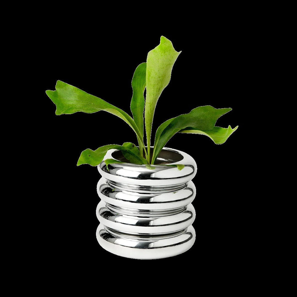 Tall Chrome Planter