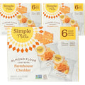 Farmhouse Cheddar Almond Flour Crackers 6 CT Snack Bags (3 Pack)