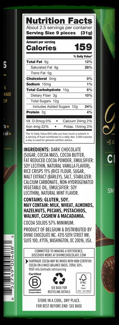 Dark Chocolate Mint Thins