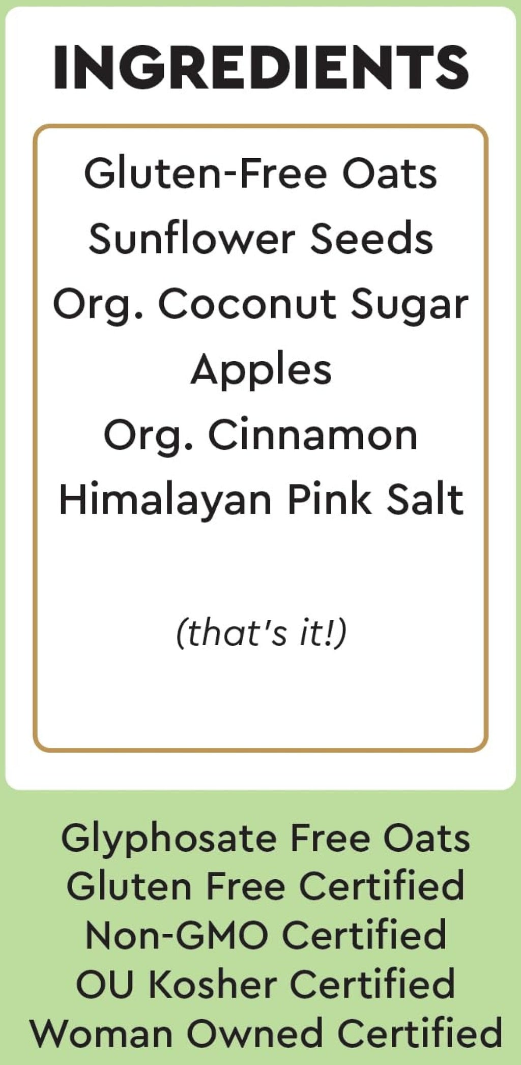 Granny Smith Apple & Sunflower Cinnamon Oatmeal Cups (6 Pack)