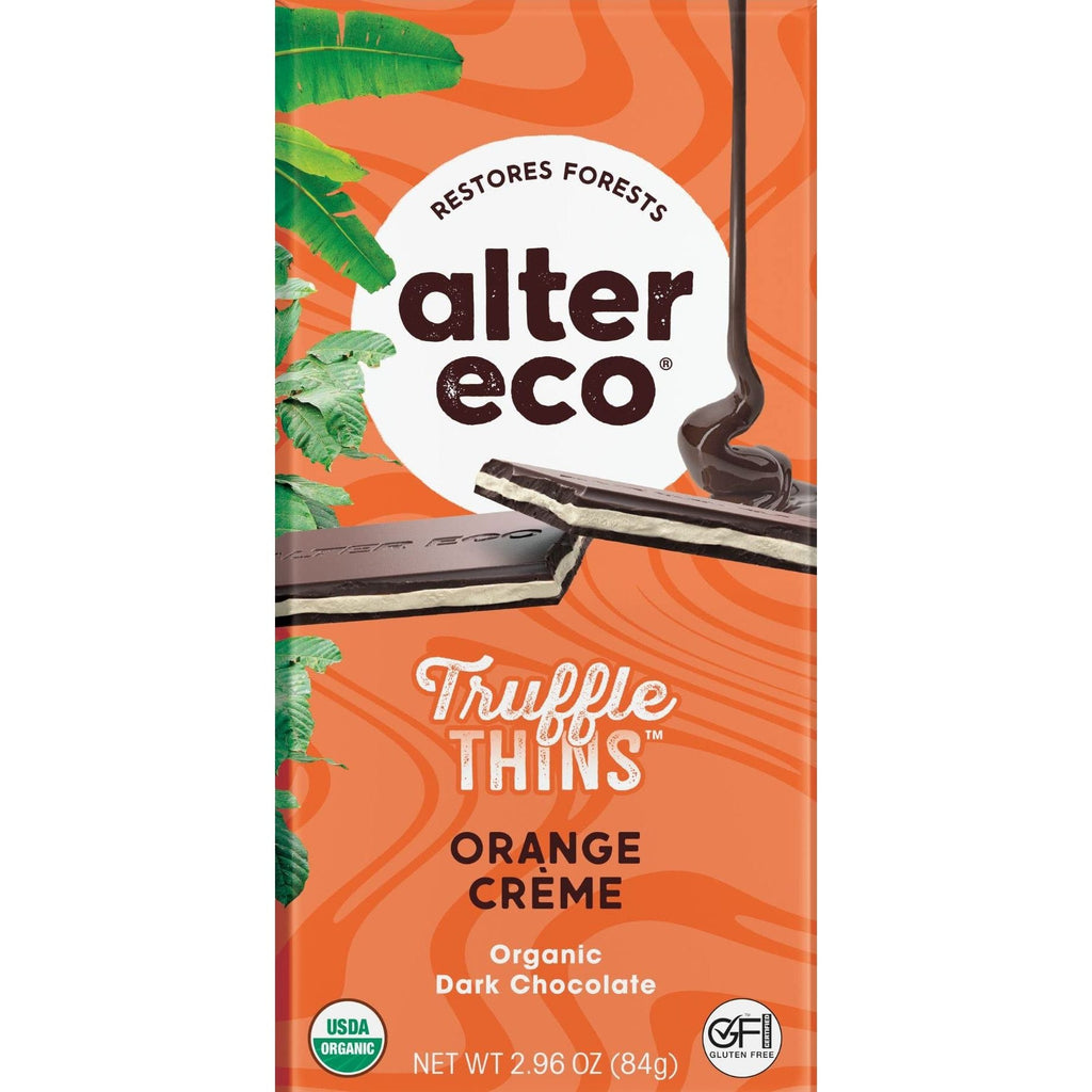 Organic Orange Creme Truffle Thins Chocolate Bar