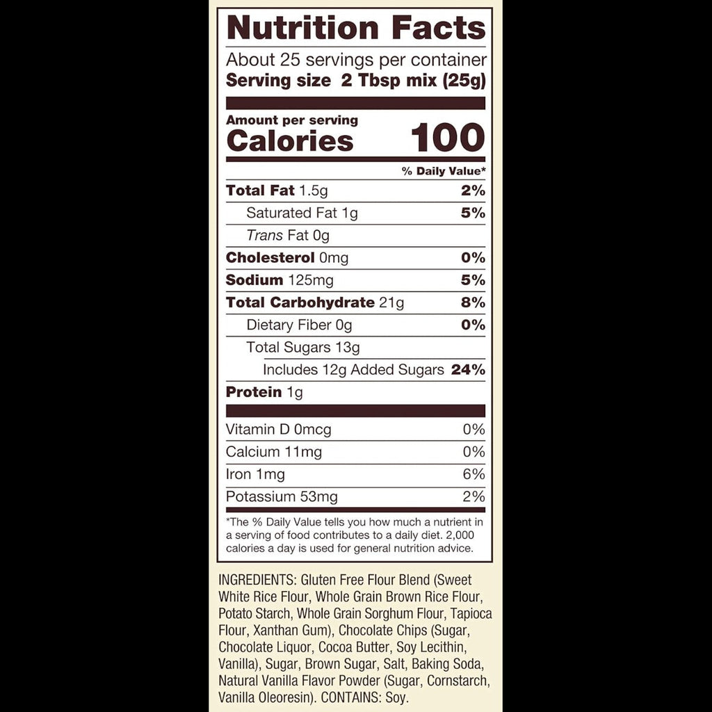 Gluten Free Chocolate Chip Cookie Mix