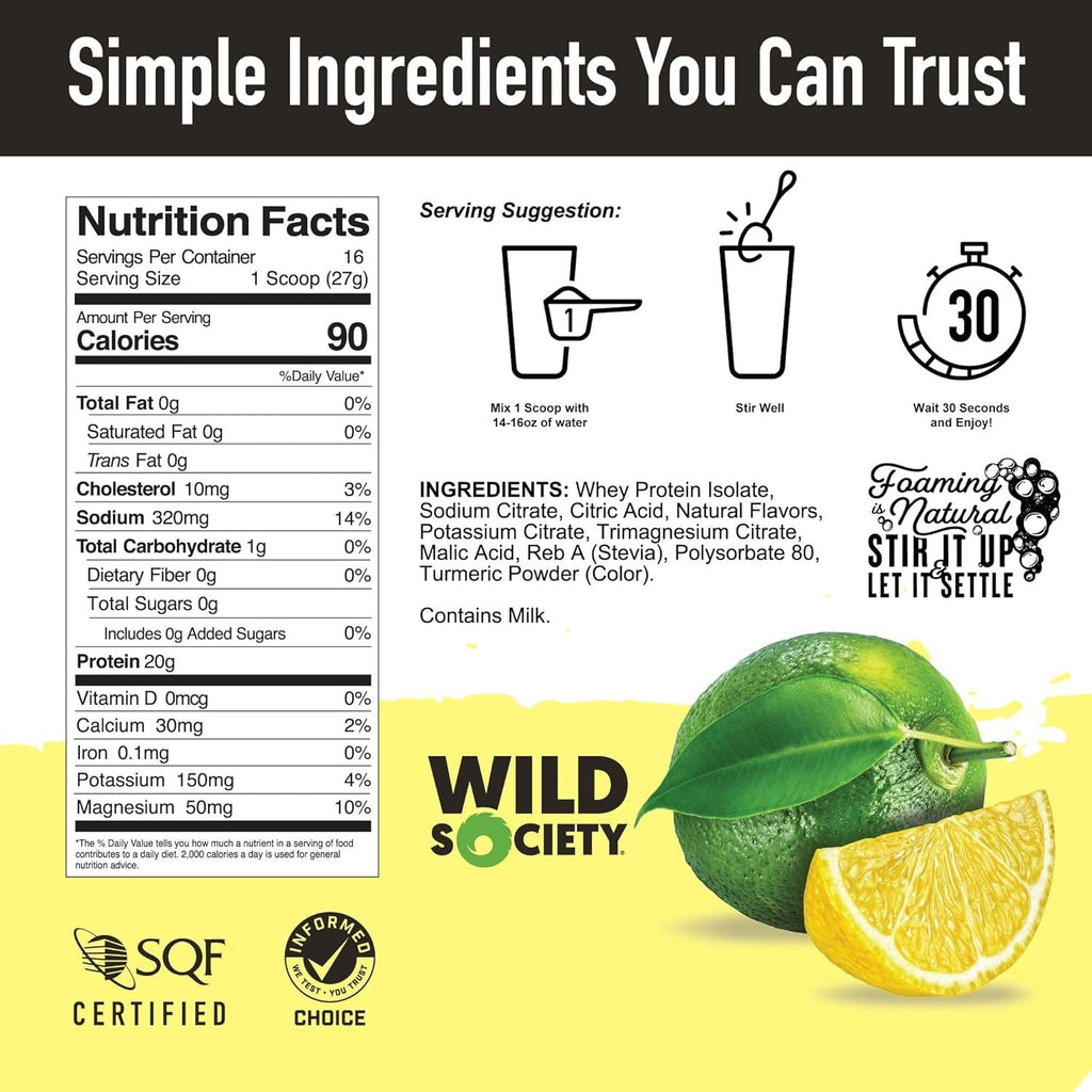 Clear Whey Isolate Protein with Electrolytes - Lemon Lime