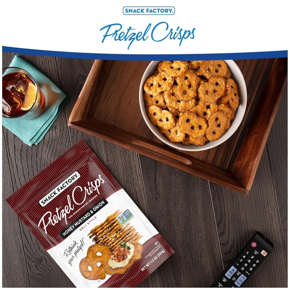 Honey Mustard & Onion Pretzel Crisps