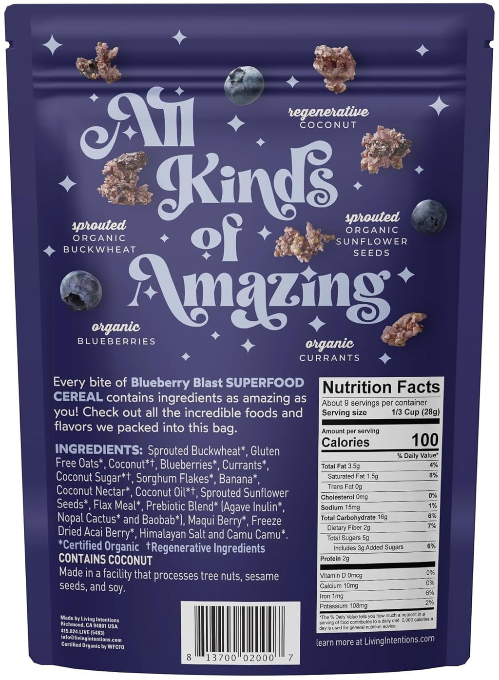Activated Superfood Cereal Blueberry Blast