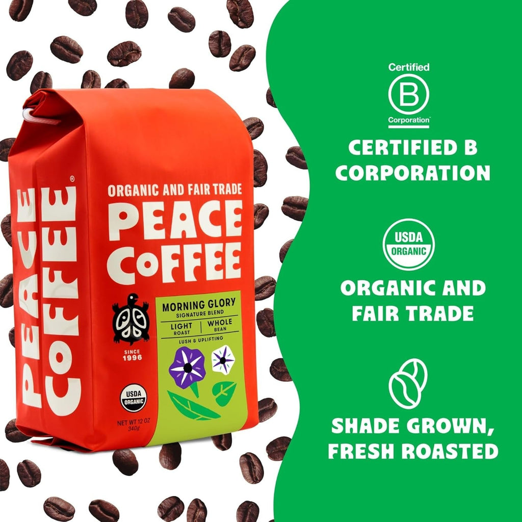 Organic Whole Bean Morning Glory Light Roast Coffee
