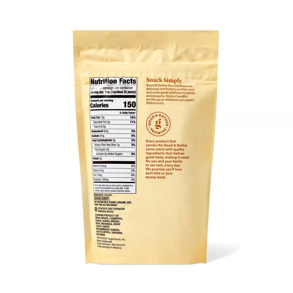 Raw Whole Cashews