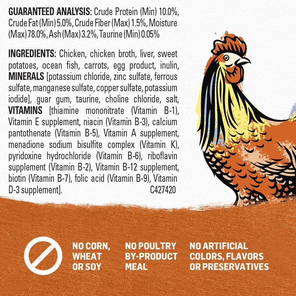 Grain Free Chicken & Sweet Potato Pate Cat Food (12 Pack)