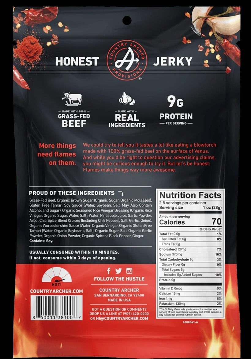 Grass-Fed Fuego Beef Jerky