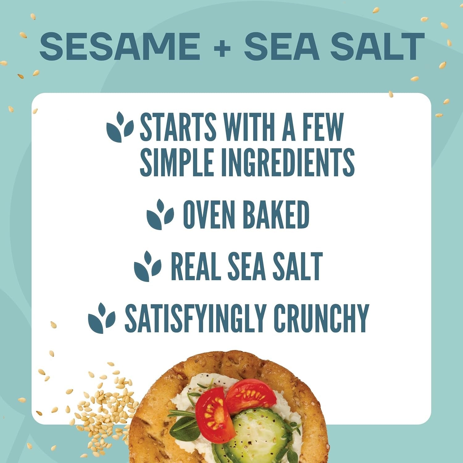Crisp Creations Sesame + Sea Salt Large Crackers