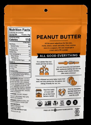 Organic Peanut Butter Coconut Cookies