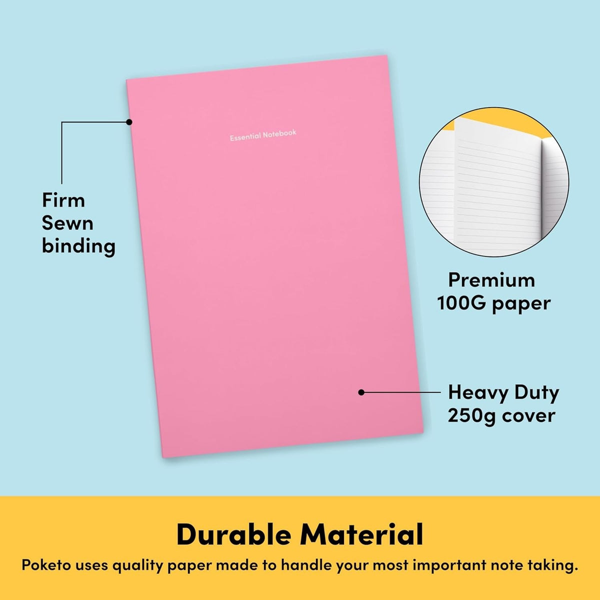 Essential Lined Notebook - Carnation