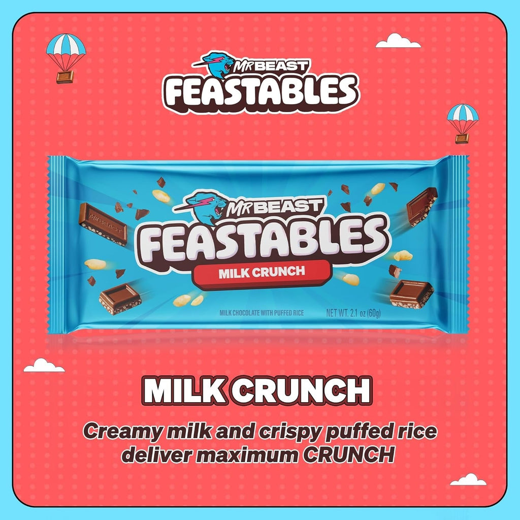 Milk Crunch Chocolate Bar (10 CT)