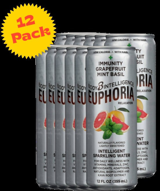 Intelligent Sparkling Water Grapefruit Mint Basil (12 Pack)