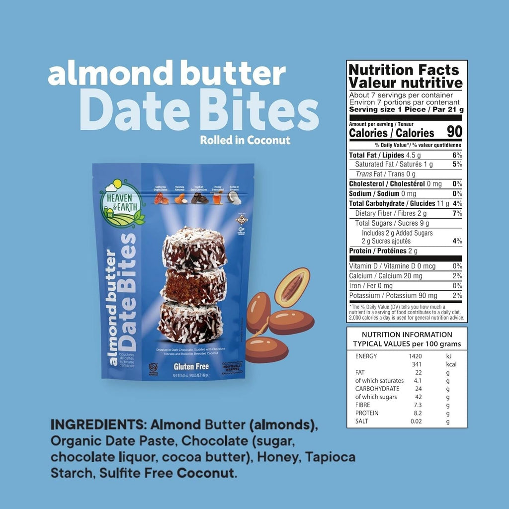 Coconut Almond Butter Date Bites