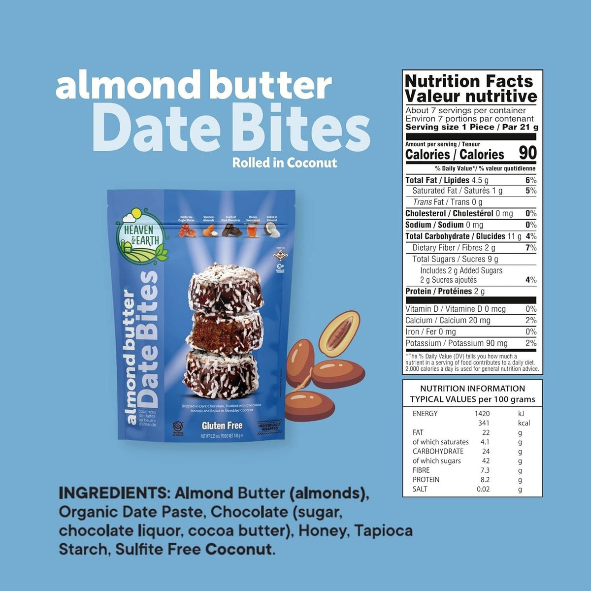 Coconut Almond Butter Date Bites