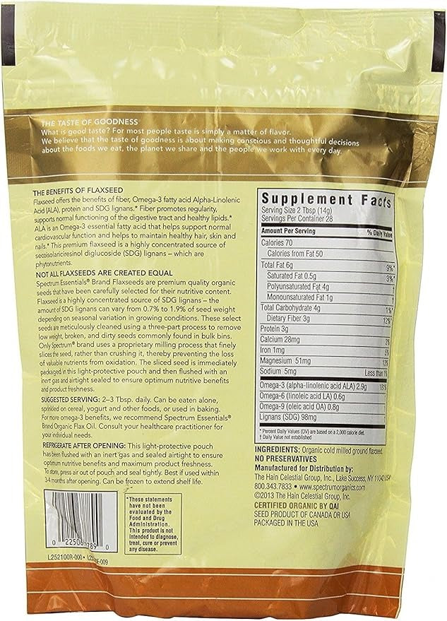 Organic Ground Premium Flaxseed
