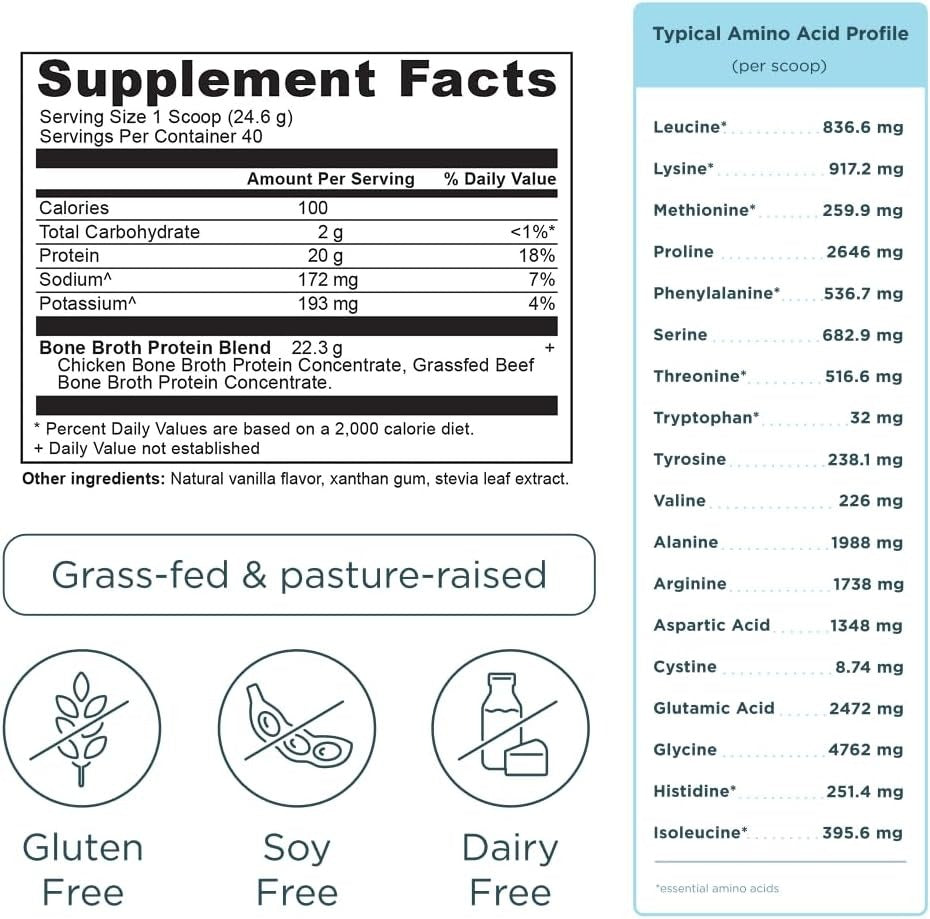 Bone Broth Protein Powder - Vanilla