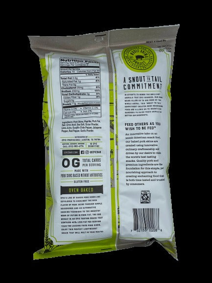 Pork Rinds Chili Lime Baked