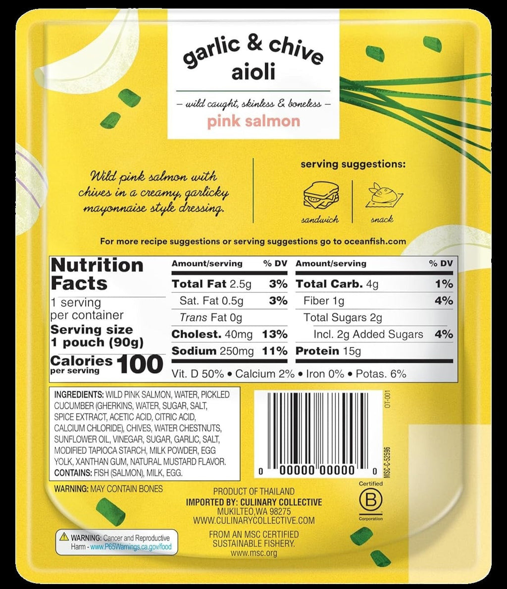 Salmon with Garlic and Chive Aioli (24 Pack)
