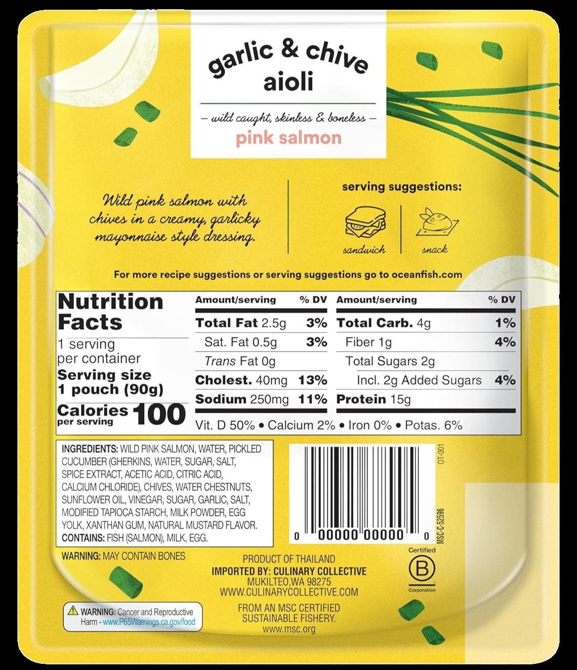 Salmon with Garlic and Chive Aioli (24 Pack)